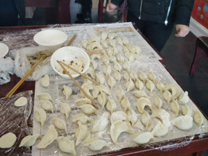 Agico group make dumplings at winter Solstice Festival