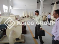 India Customer Visit and Test Peanut Shell Pellet Mill Manufacturer