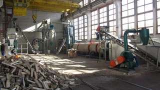 2ton/h sawdust pellet production line in Bulgaria